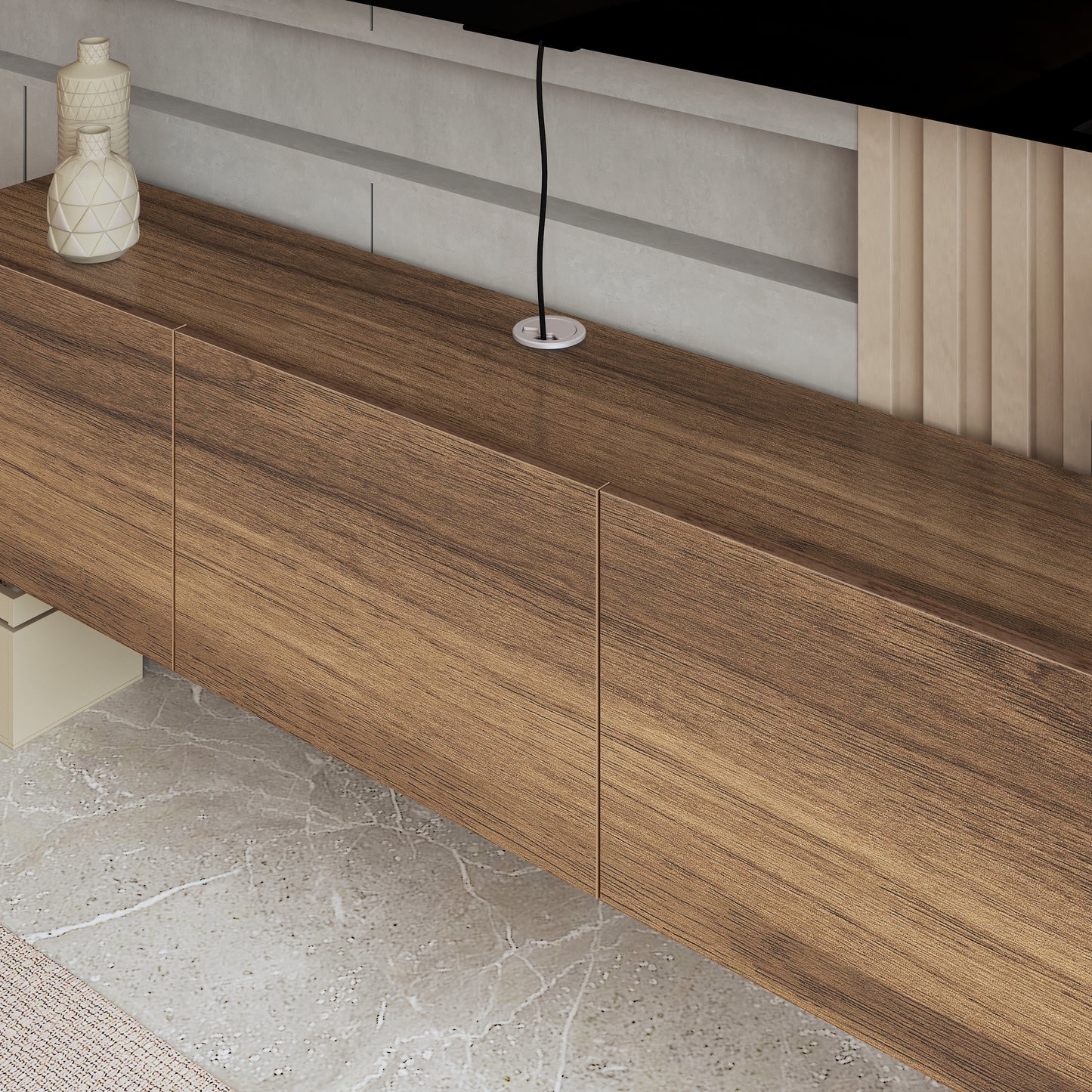 Modern TV Stand - Versatile Wall Mounted Entertainment Center for TVs Up to 80 Inch - Available in Multiple Finishes