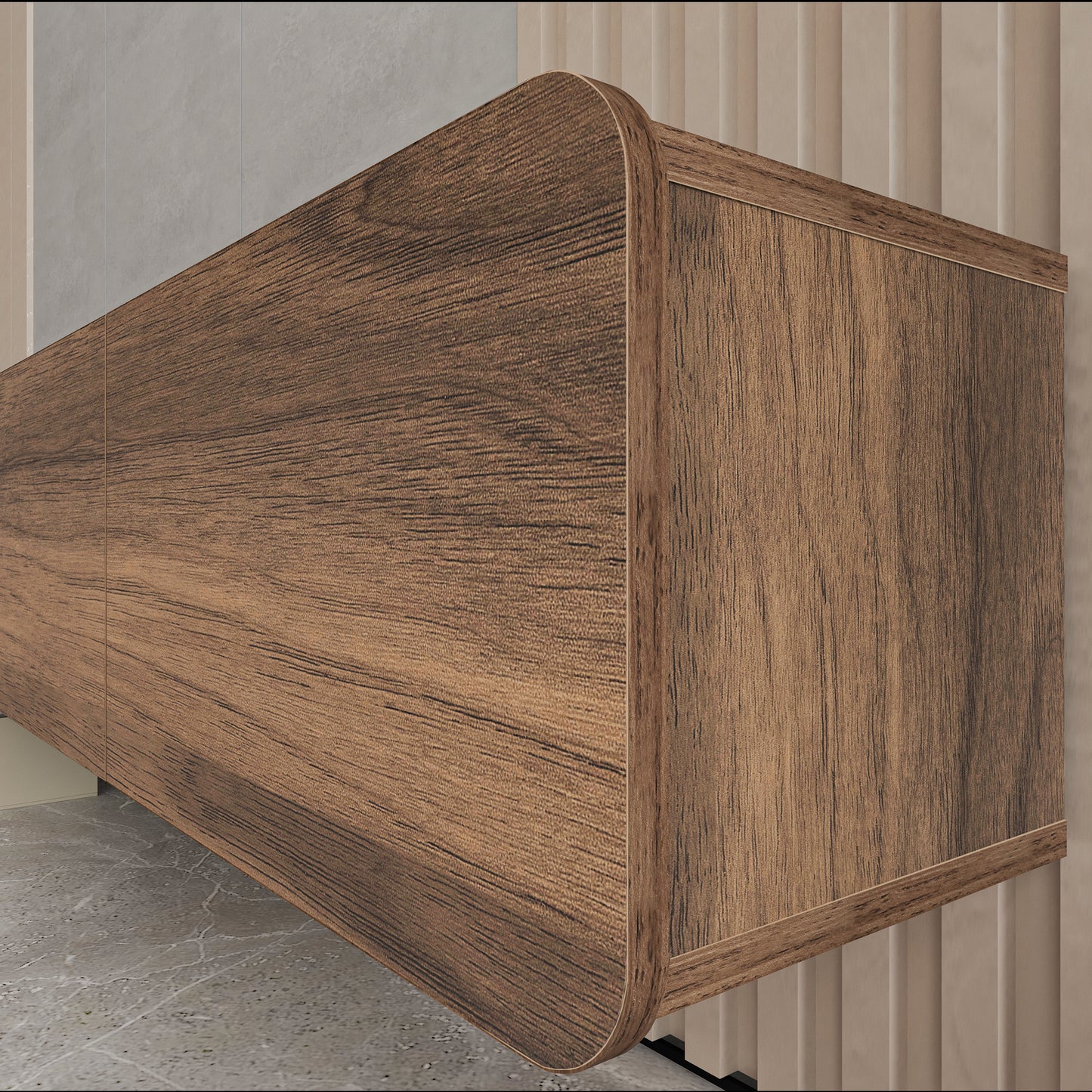 Modern TV Stand - Versatile Wall Mounted Entertainment Center for TVs Up to 80 Inch - Available in Multiple Finishes