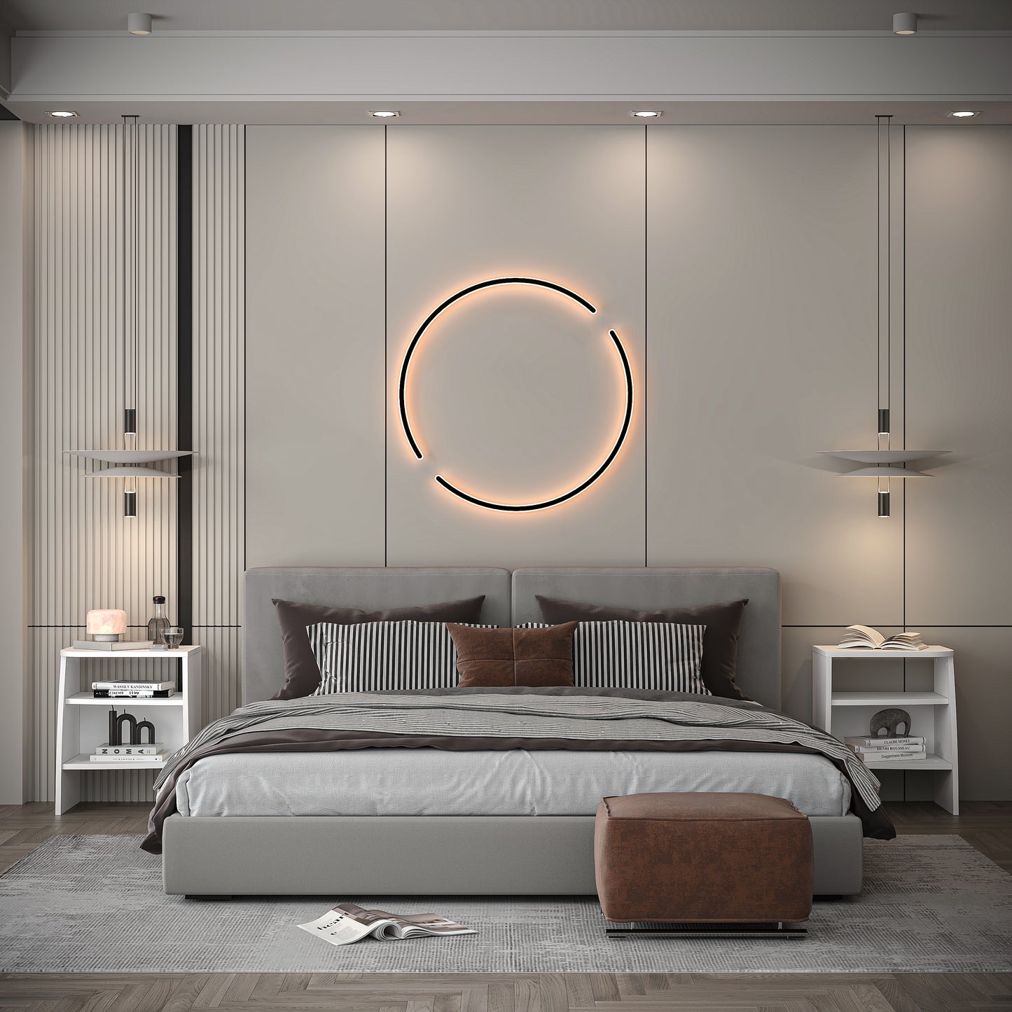 Modern Nightstand – Small & Sleek, No Door