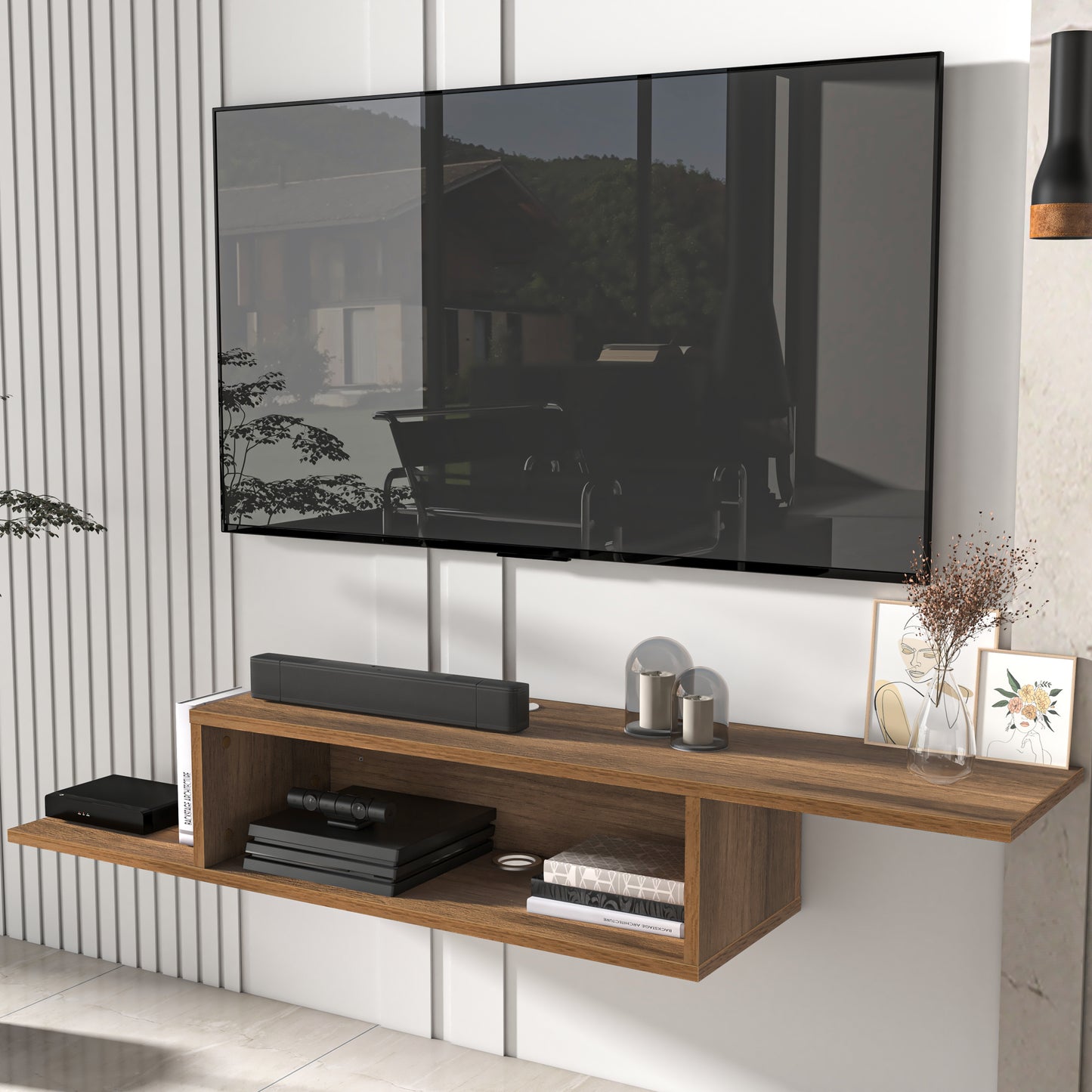 Gaia Floating TV Shelf Wall Mounted Media Console 145cm Entertainment Unit