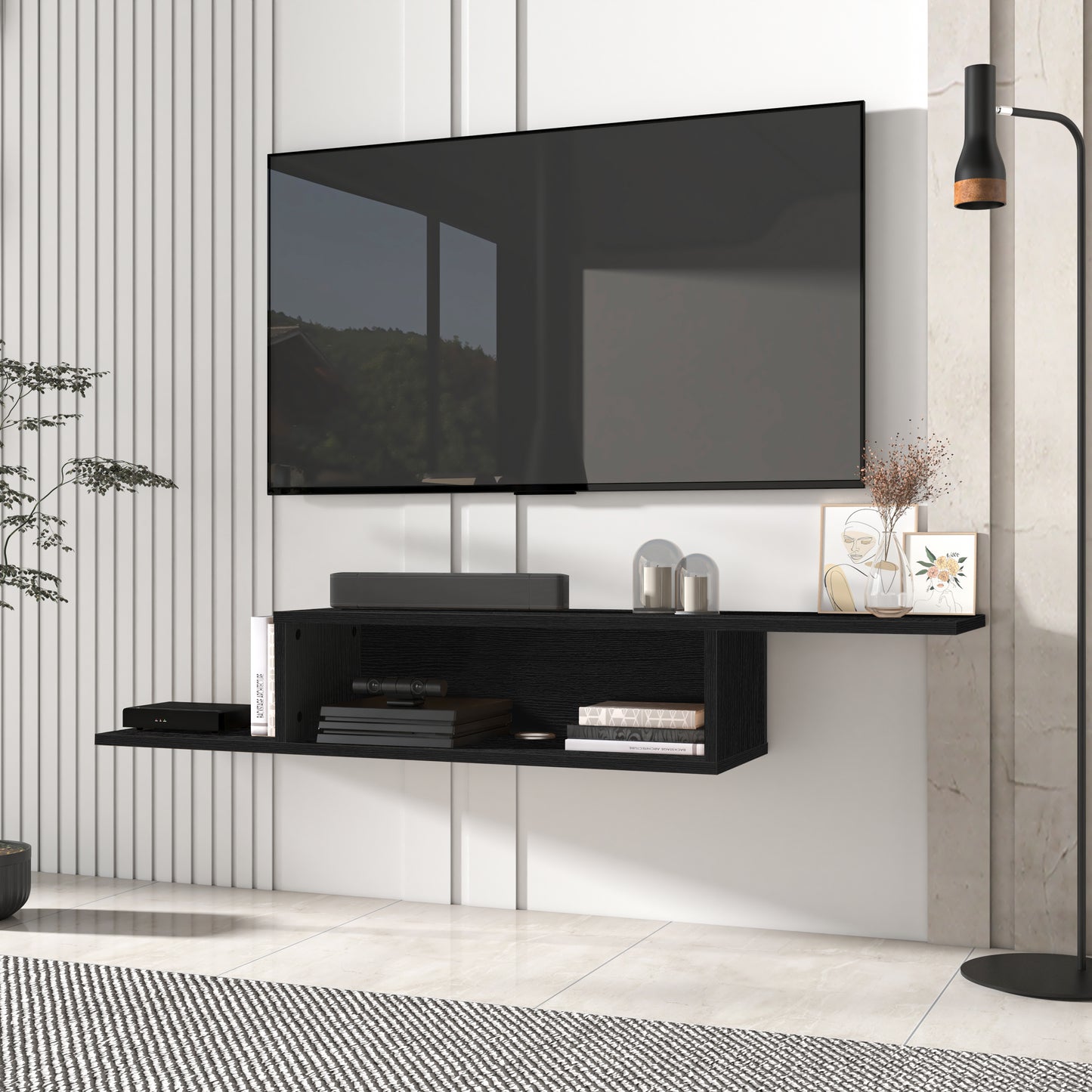 Gaia Floating TV Shelf Wall Mounted Media Console 145cm Entertainment Unit