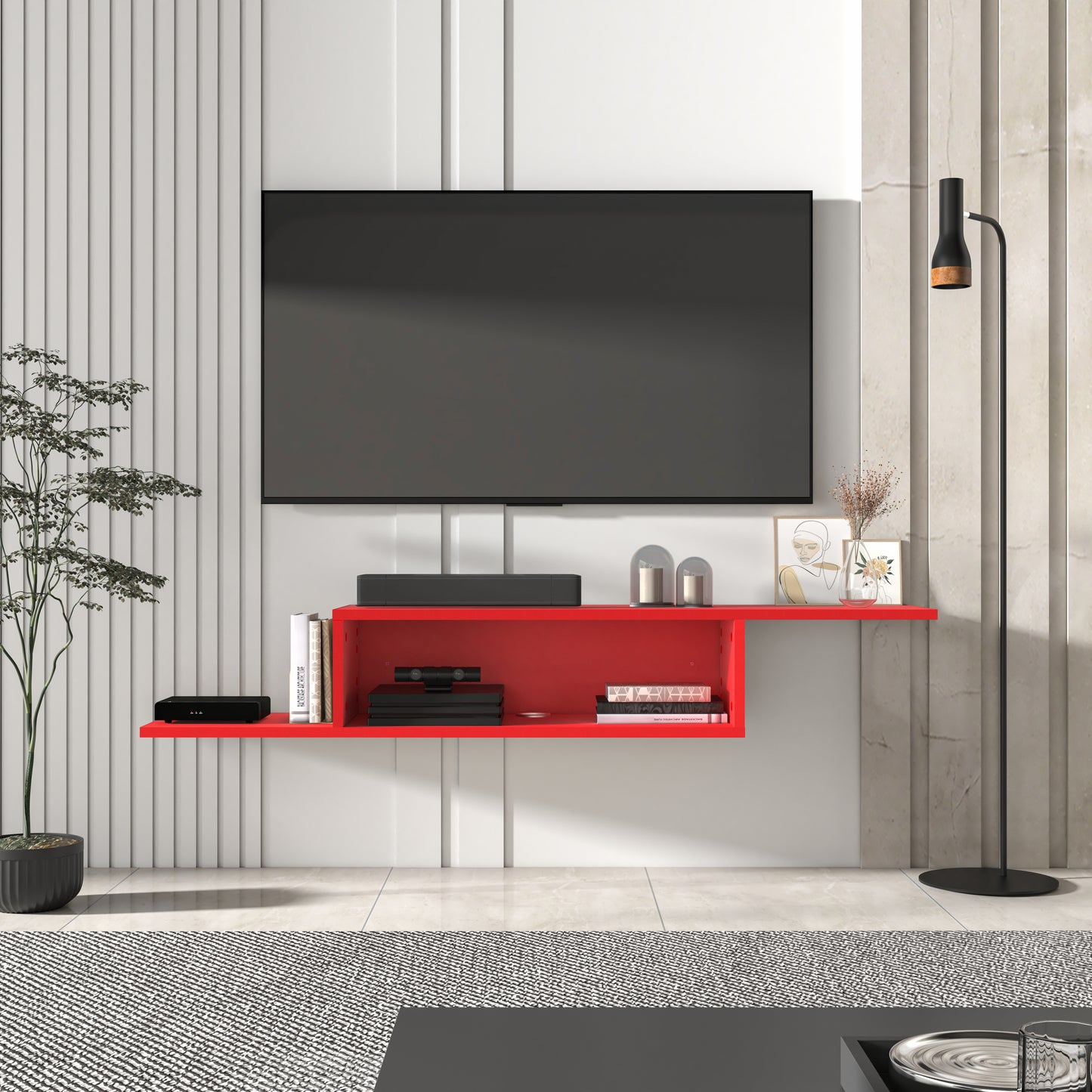 Gaia Floating TV Shelf Wall Mounted Media Console 145cm Entertainment Unit
