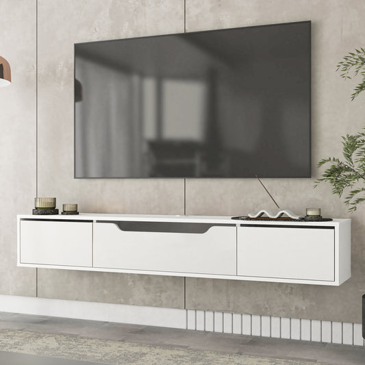 Luna Floating TV Unit 180cm | Wall Mounted Media Cabinet with Storage | Modern TV Stand