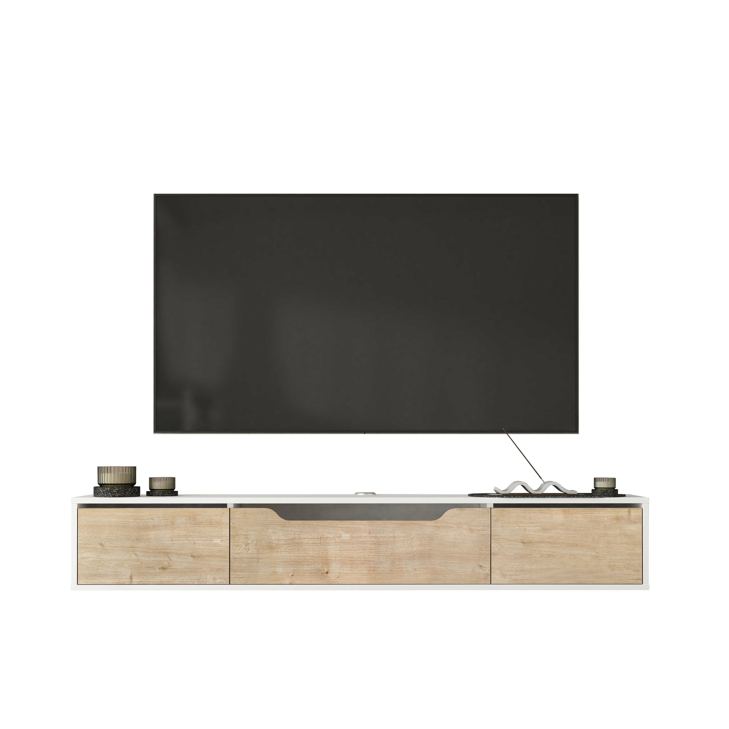 Luna Floating TV Unit 180cm | Wall Mounted Media Cabinet with Storage | Modern TV Stand