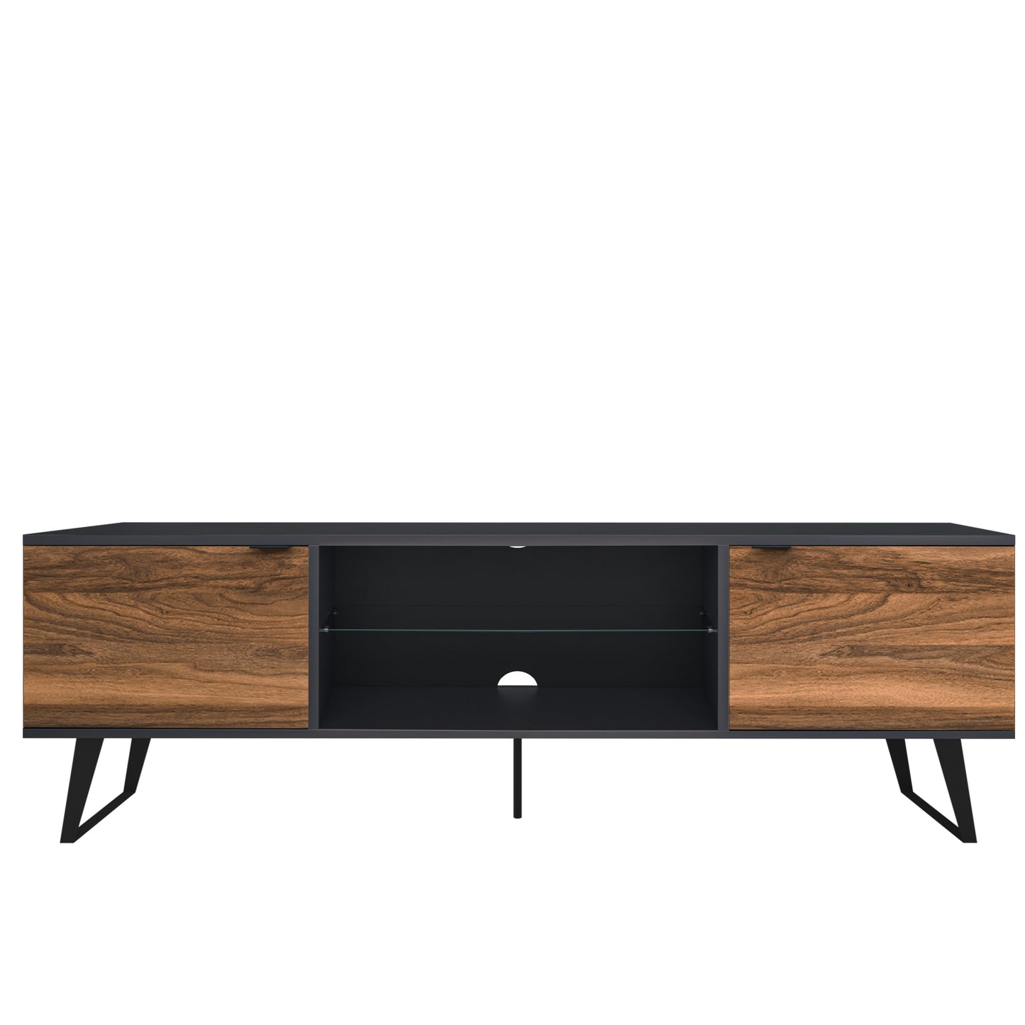 Mid Century TV Stand - Farmhouse Entertainment Center | 4 Colors | For 75 Inch TVs