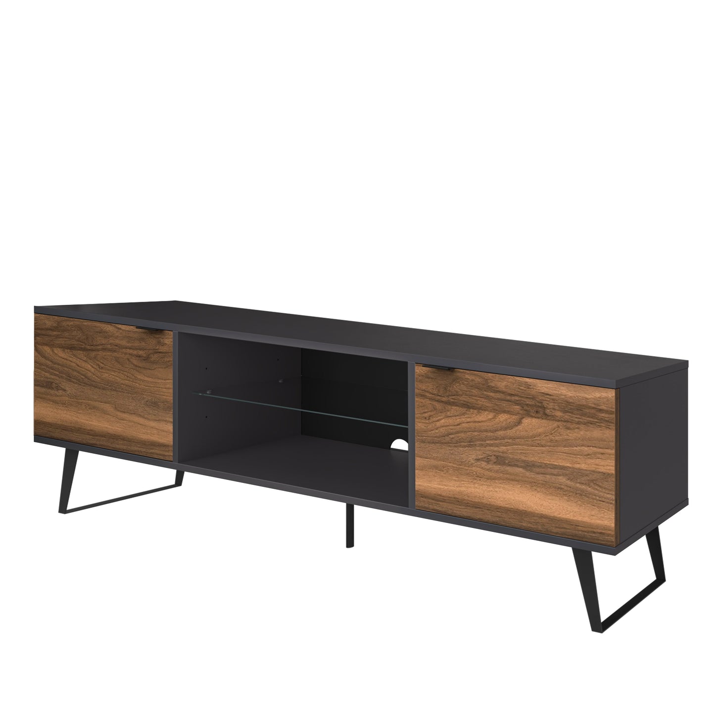 Mid Century TV Stand - Farmhouse Entertainment Center | 4 Colors | For 75 Inch TVs