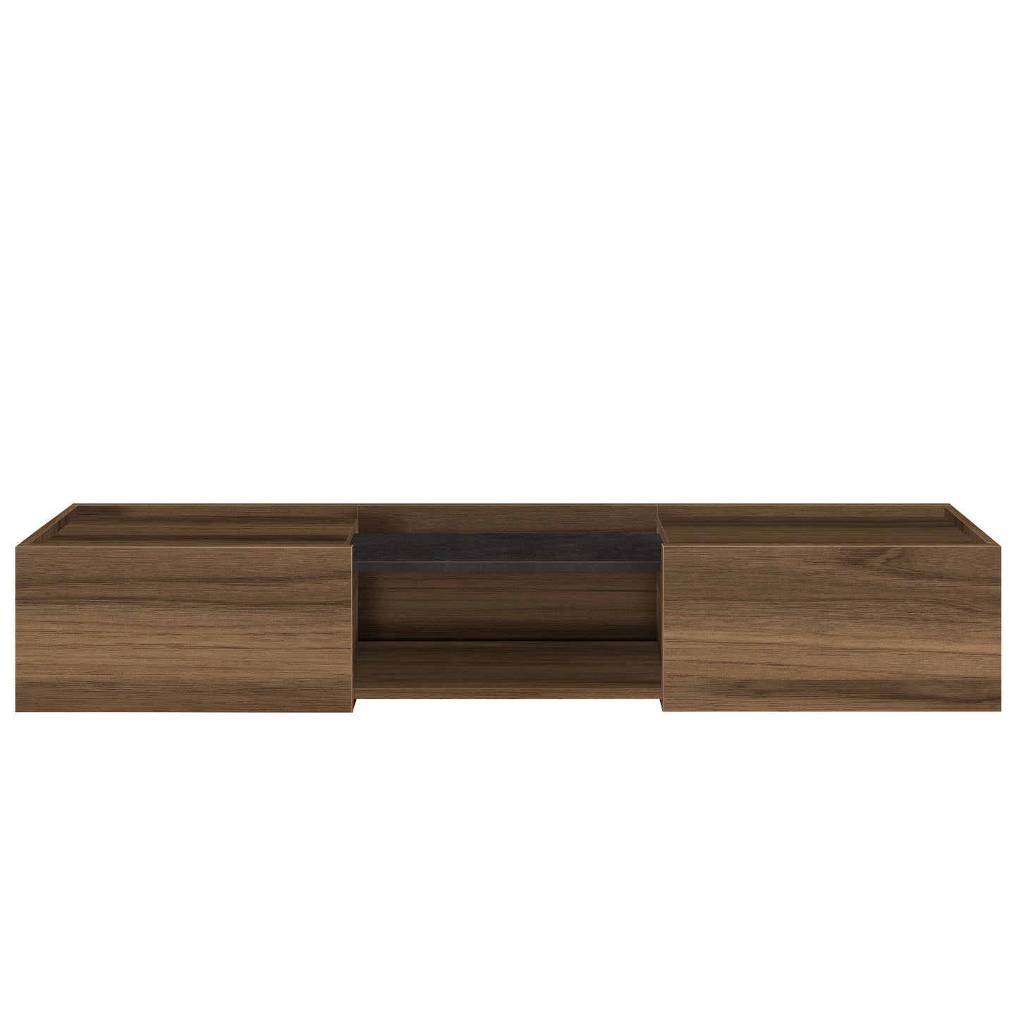 Casilla Floating TV Stand for TVs Up to 80" – Wall Mounted Media Console with Cabinet and Glass Shelf