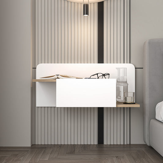Wall-Mounted Nightstand – Single Door, Minimal & Versatile