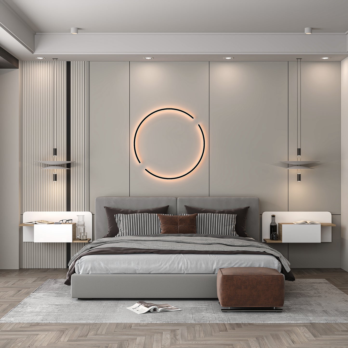 Wall-Mounted Nightstand – Single Door, Minimal & Versatile
