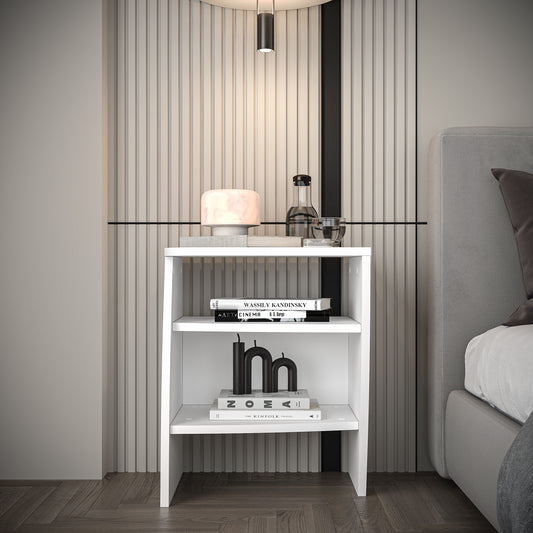 Modern Nightstand – Small & Sleek, No Door